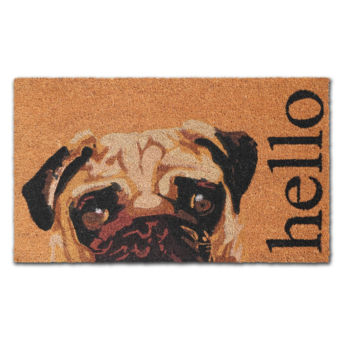 Pug Dog Coir Doormat