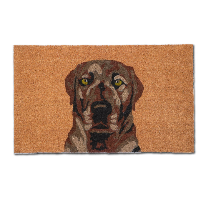 Chocolate Labrador Dog Coir Doormat