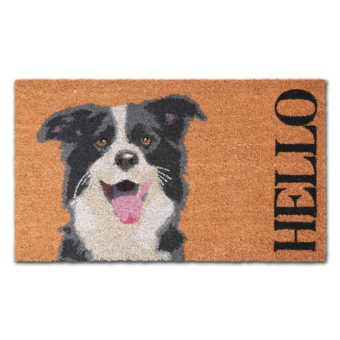 Border Collie Dog Coir Doormat