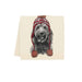 Doodle with Winter Cap Dog Towel by Eric & Christopher