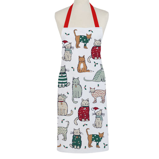 Christmas Kitties Cotton Apron