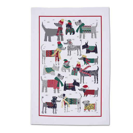 Snow Dogs Cotton Kitchen Towel