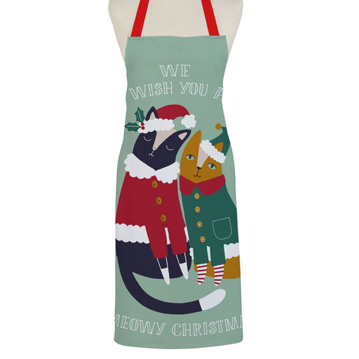 Meowy Christmas Cotton Apron