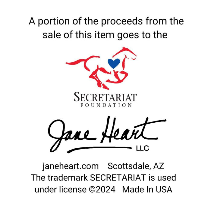 Secretariat Enameled Pendant - Small by Jane Heart