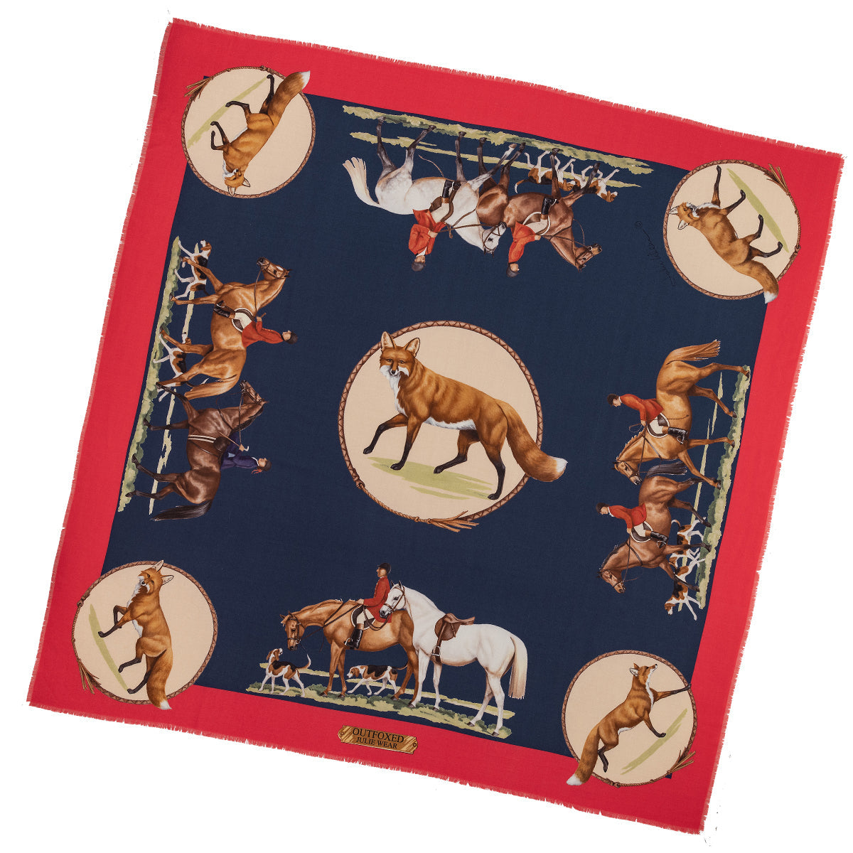 Julie Wear Outfoxed Equestrian Silk Scarf