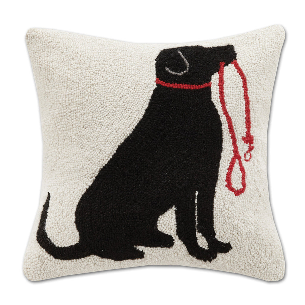 Pet Lovers 2 Labs 14x20 Hooked Wool Pillow