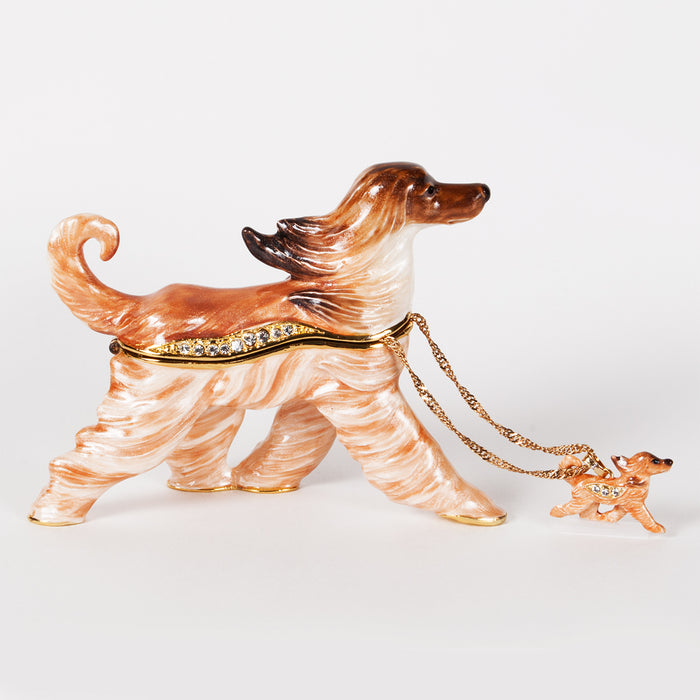 Afghan Hound Figurine Box