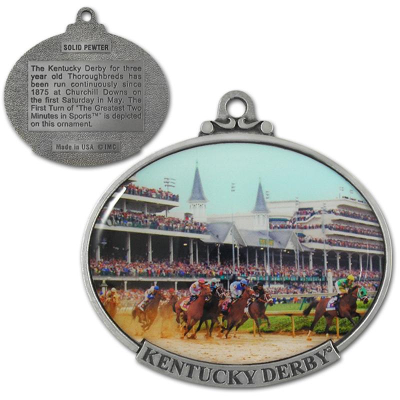 Vintage Louisville Kentucky Derby Souvenir Keychain in Silver 