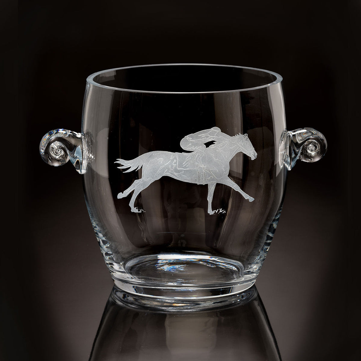 Rearing Horse Etched Crystal Wine Glasses (set of 4) — Horse and Hound  Gallery