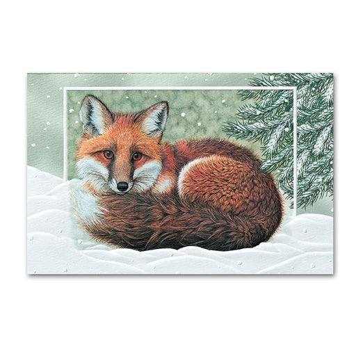 Winter Fox Embossed Christmas Cards