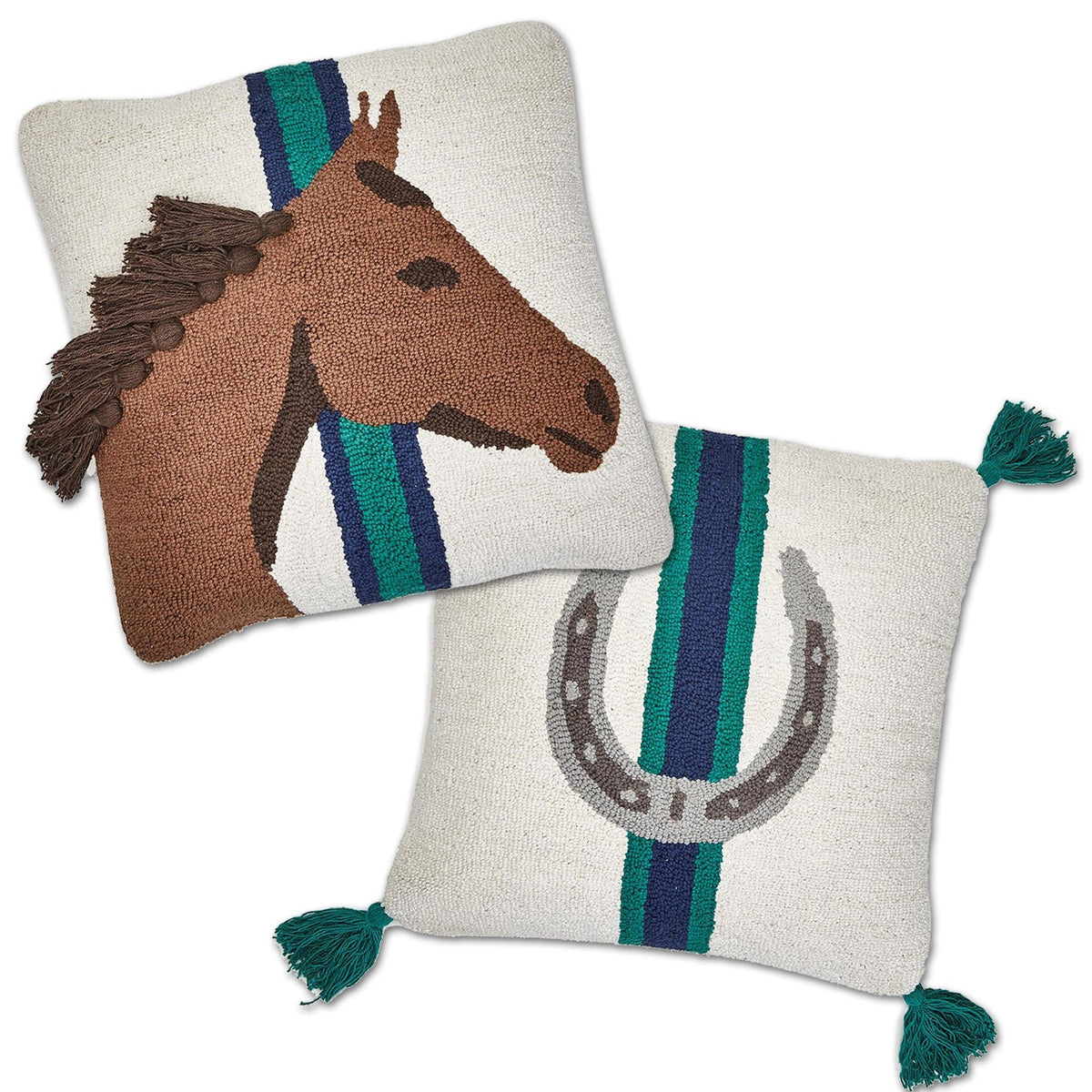 HORSE HOOKED PILLOW