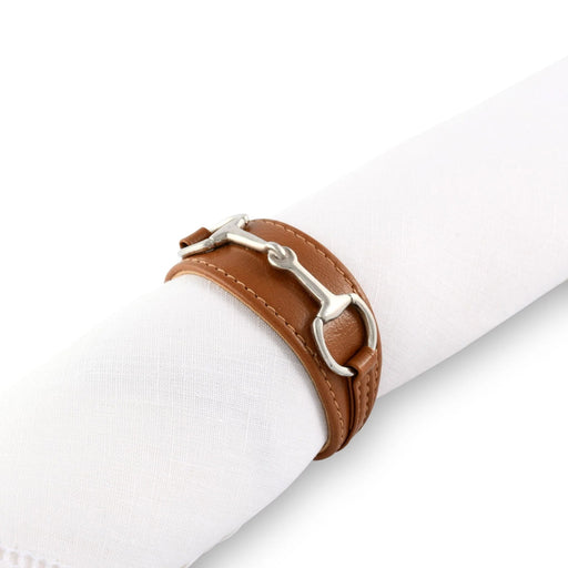 Wellington Equestrian Bit Vegan Leather Napkin Ring