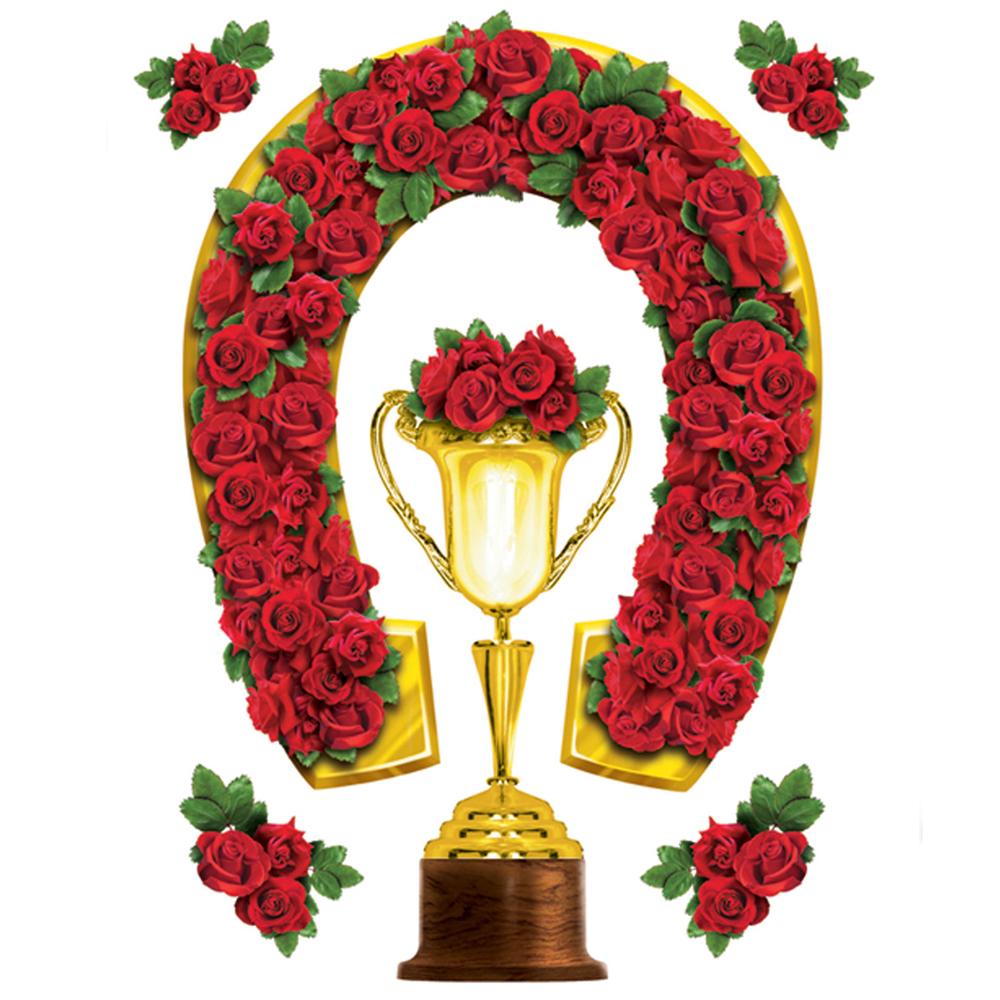 Kentucky Derby Rose Horseshoe Peel N Place Decoration — Horse and Hound  Gallery