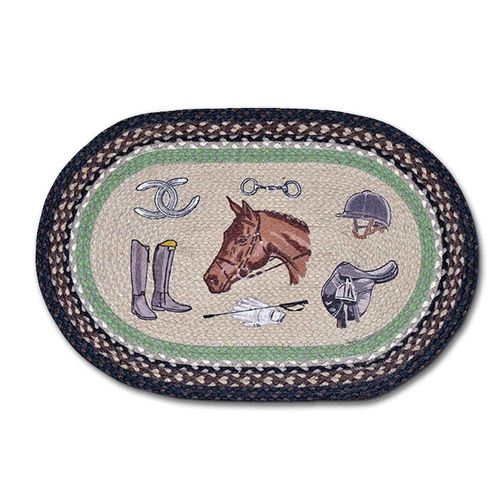 Earth Rugs Oval Boots Braided Rug 20 x 30